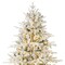 7.5ft Noble Fir Christmas Tree Best Choice Products Flocked Pre-Lit with Dual-Color LED